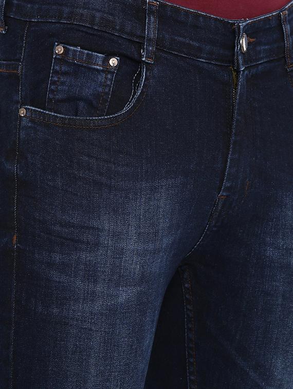 navy blue light washed denim jeans - 16711790 - Standard Image - 4