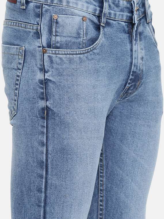 blue light washed denim jeans - 16711801 -  Standard Image - 4