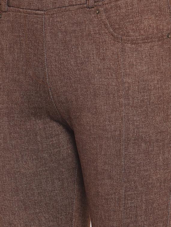 mid rise solid trouser - 16711977 - Standard Image - 4