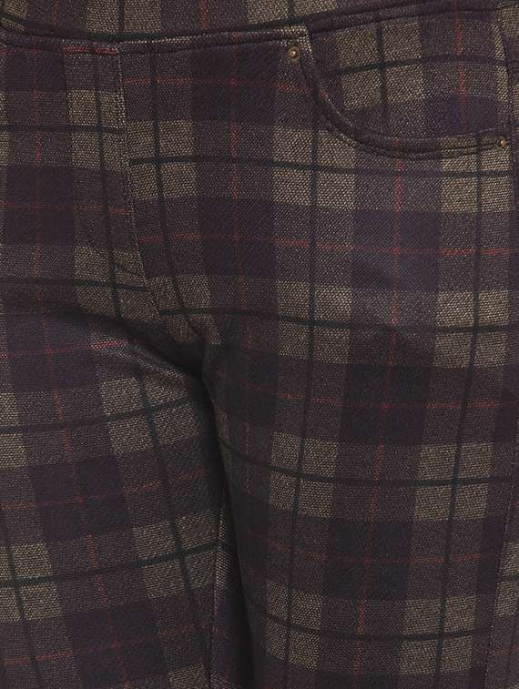 high rise checkered jeggings  - 16711980 -  Standard Image - 4