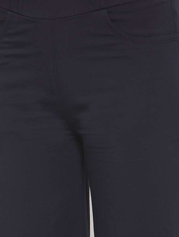 high rise solid wide leg trouser - 16711988 - Standard Image - 4