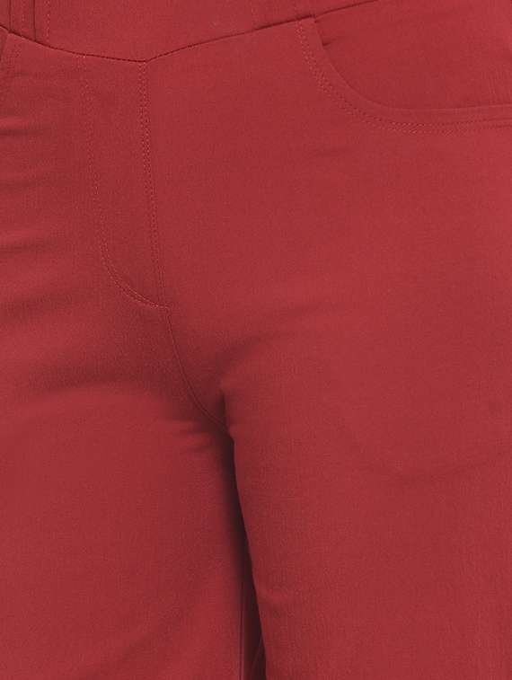 high rise solid wide leg trouser - 16711989 - Standard Image - 4