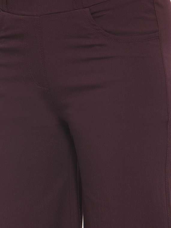 high rise solid wide leg trouser - 16711990 -  Standard Image - 4