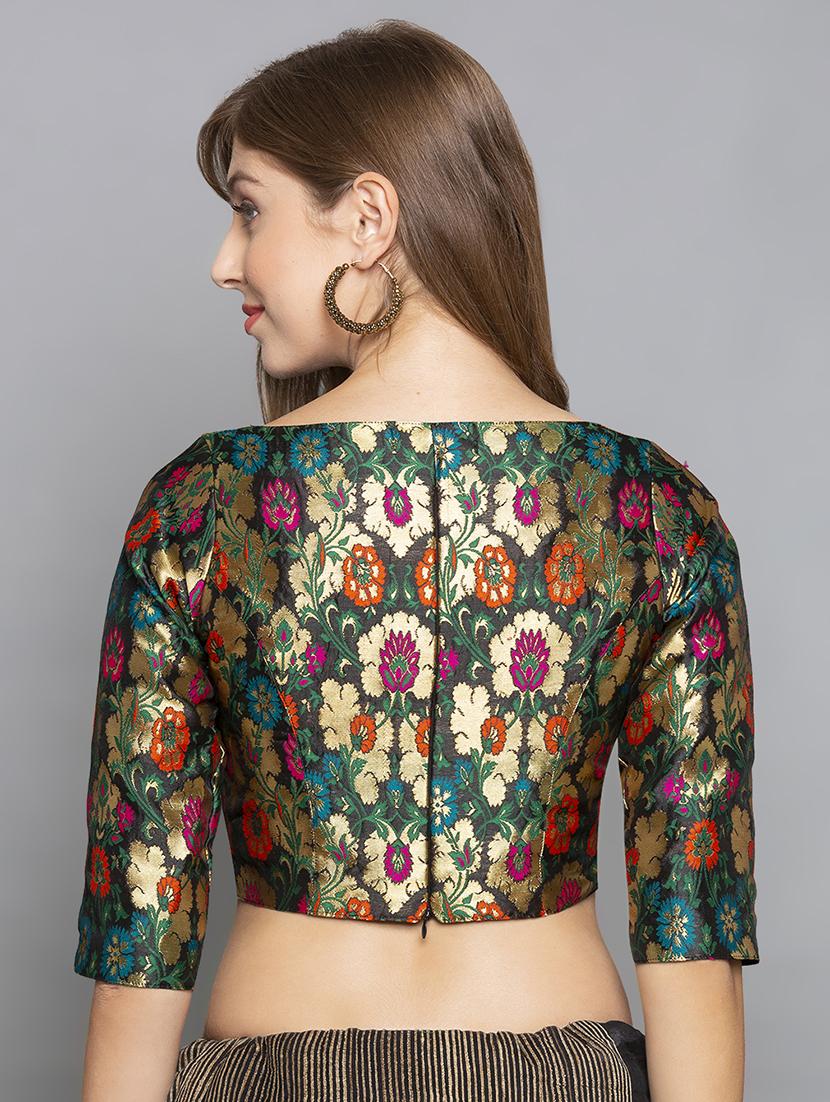floral brocade blouse - 16712131 - Standard Image - 1