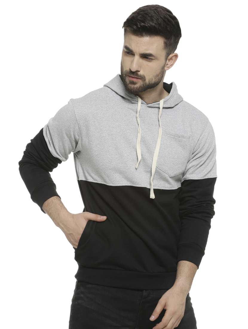 mens color block sweatshirt