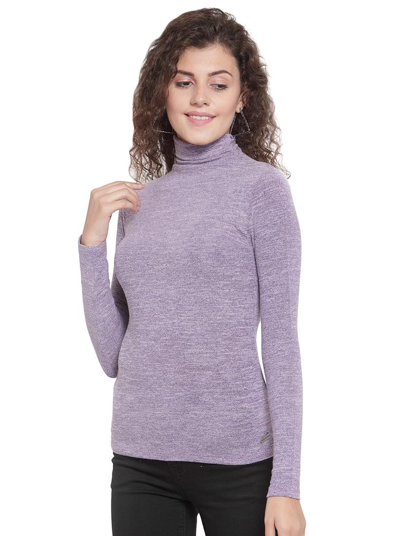 turtle neck solid top - 16714383 - Standard Image - 1