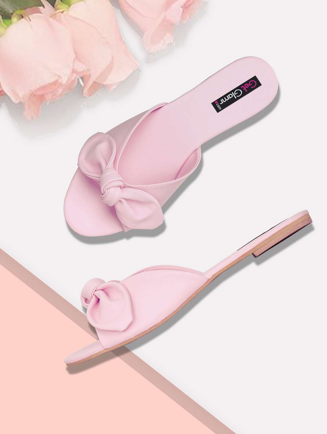 pink slip on sandals