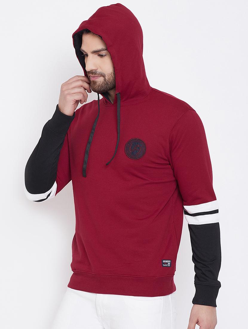 red color block sweatshirt - 16718299 -  Standard Image - 1