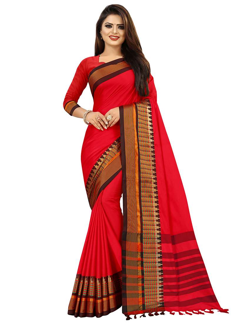 bordered kanjivaram saree with blouse