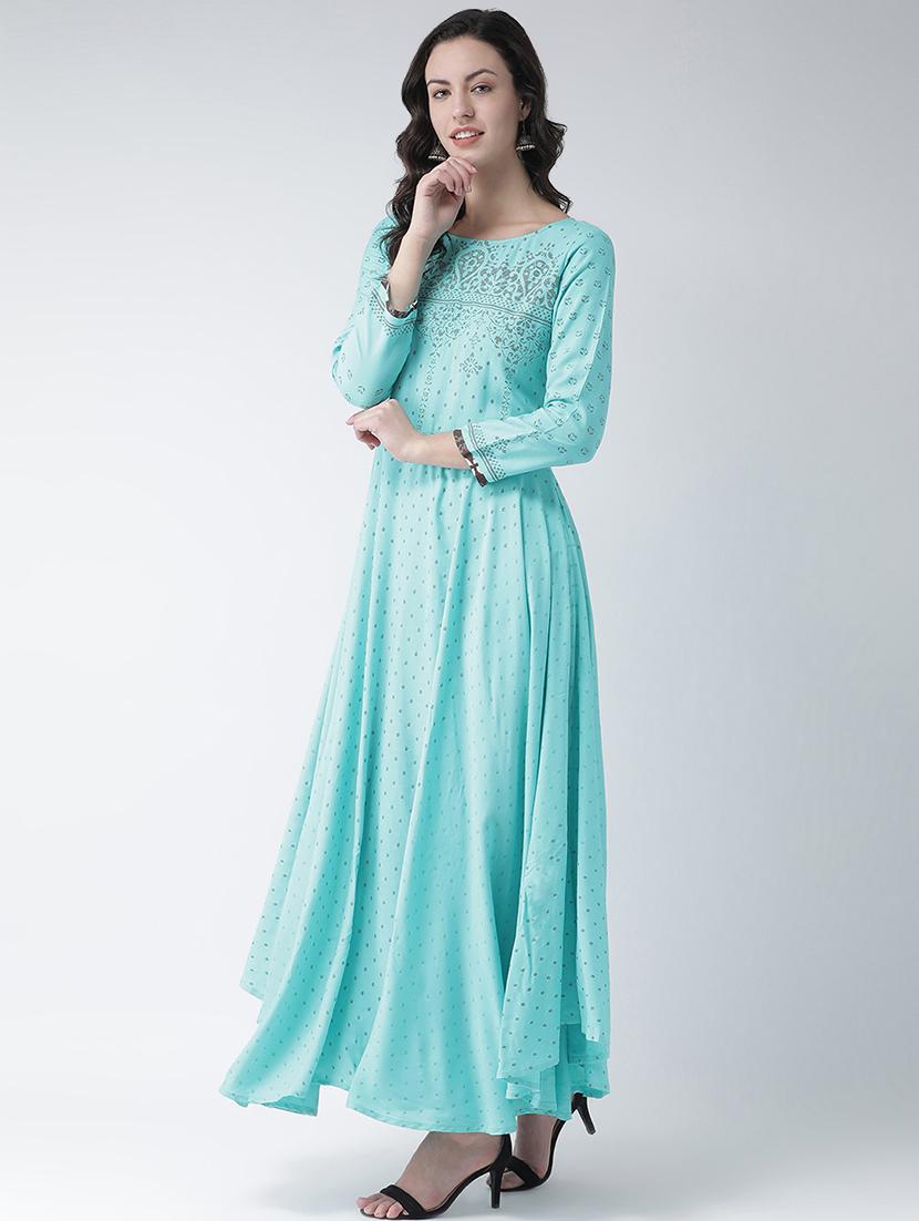 printed flared kurta - 16719447 - Standard Image - 1