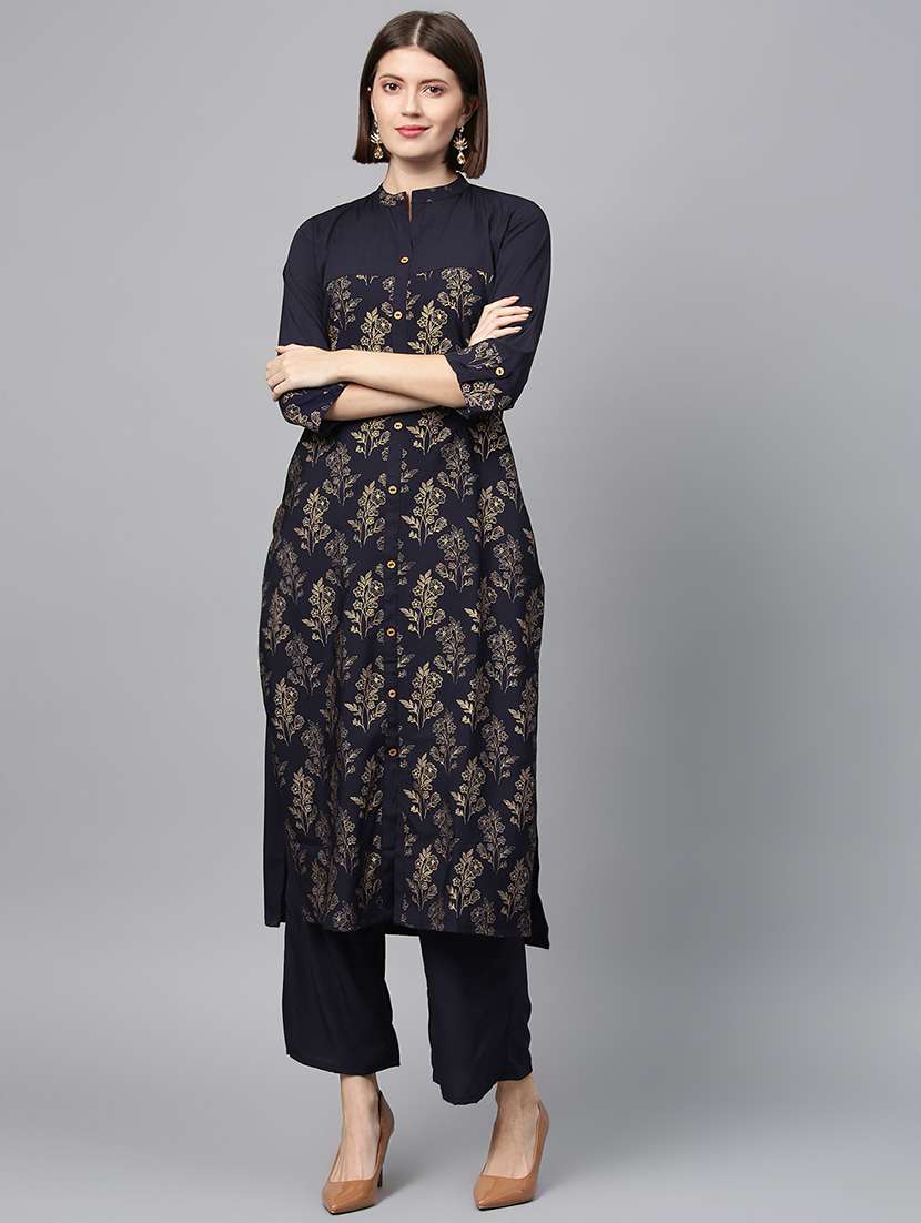 block print kurta palazzo set