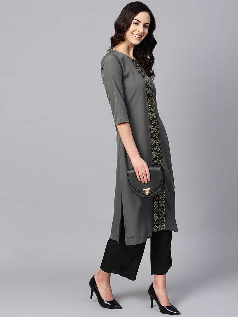 solid kurta palazzo set - 16720565 -  Standard Image - 1