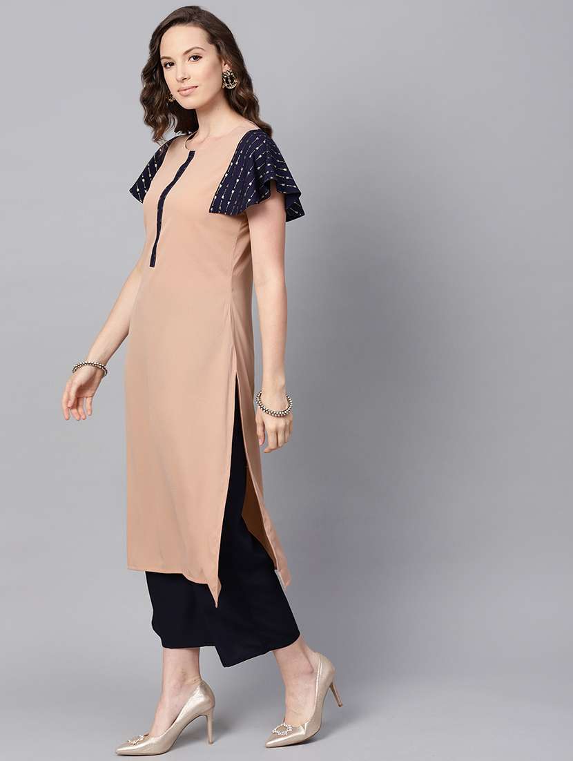 solid kurta palazzo set - 16720575 -  Standard Image - 1