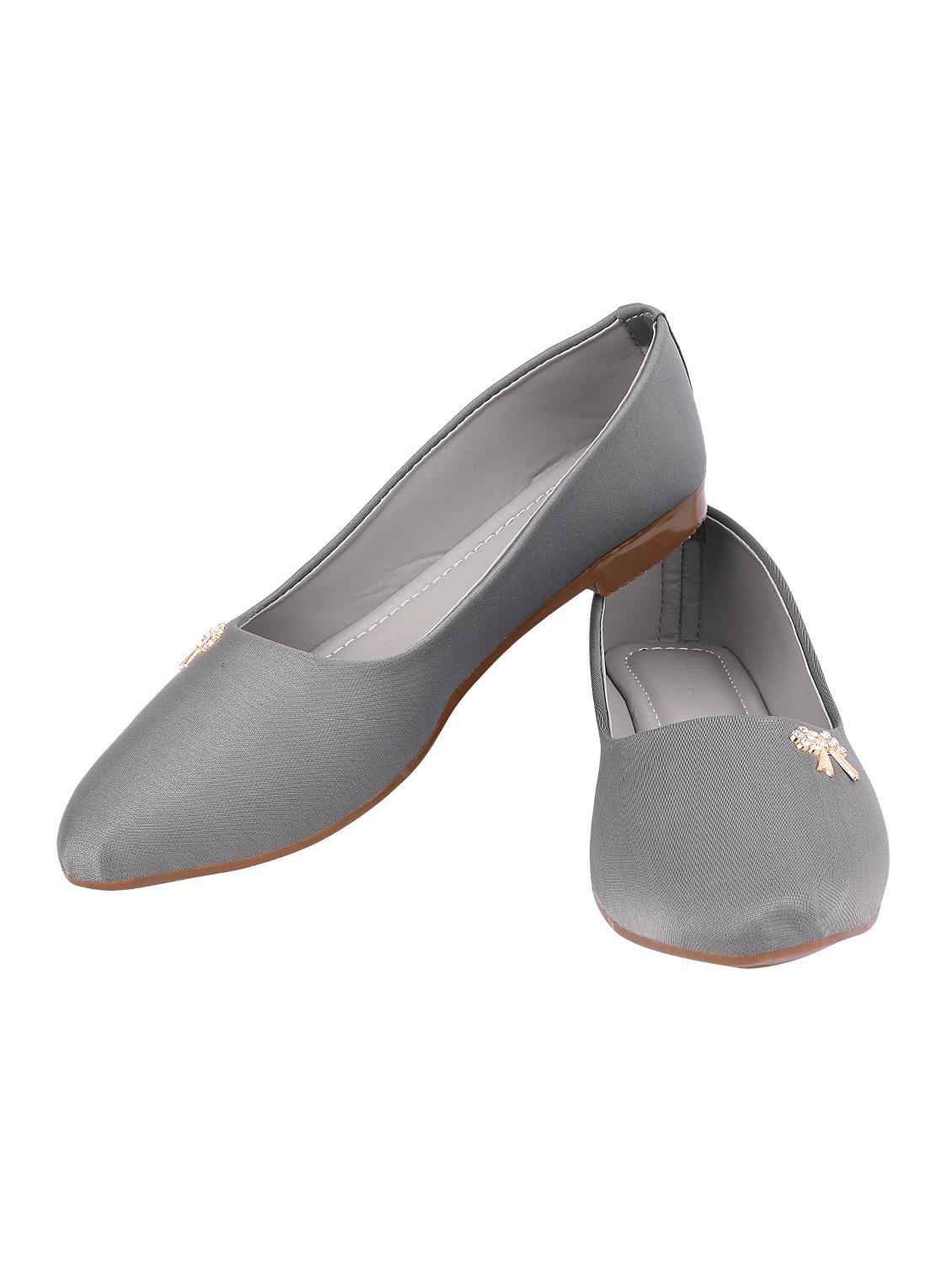 grey slip on ballerinas - 16722857 -  Standard Image - 1