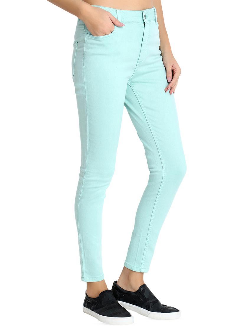 high rise solid jeans - 16725698 - Standard Image - 1
