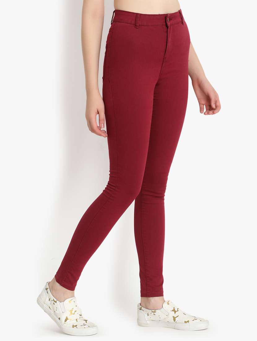 high rise solid jeans  - 16725705 -  Standard Image - 1