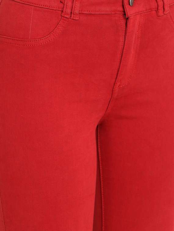 high rise solid jeans  - 16725717 -  Standard Image - 4