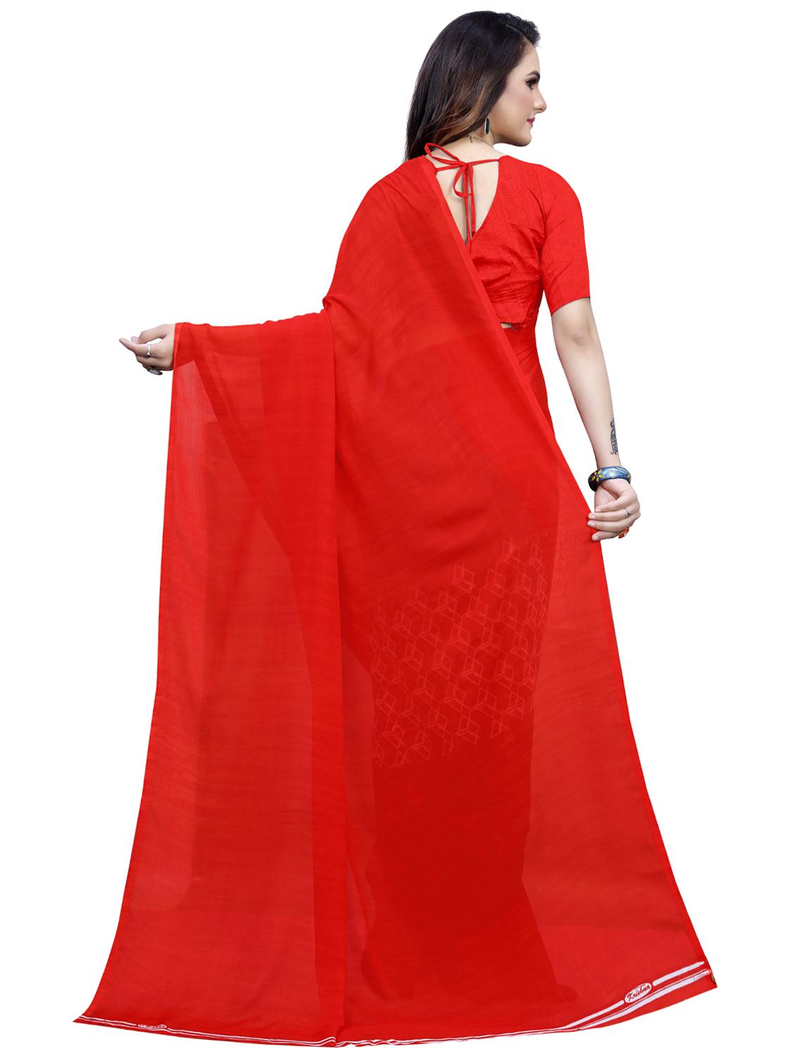 solid half and half saree with blouse - 16725913 - Standard Image - 1