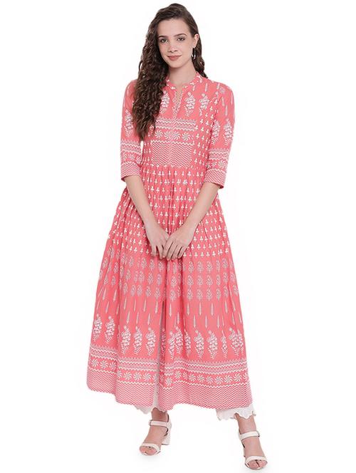 printed flared kurta - 16726219 - Standard Image - 0