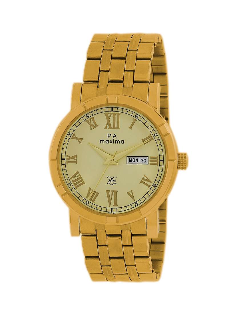 round dial analog watch- 49724cmgy