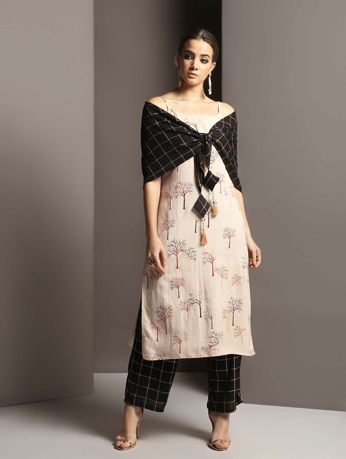 printed kurta palazzo set