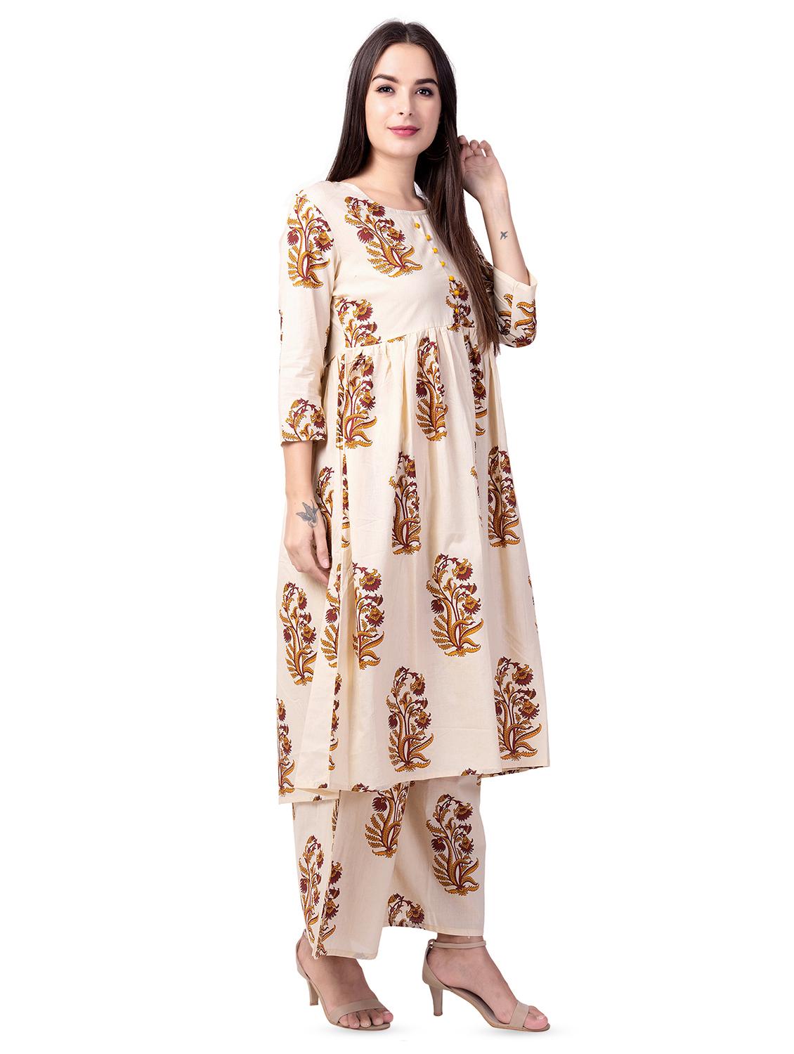 floral kurta palazzo set - 16737019 -  Standard Image - 1