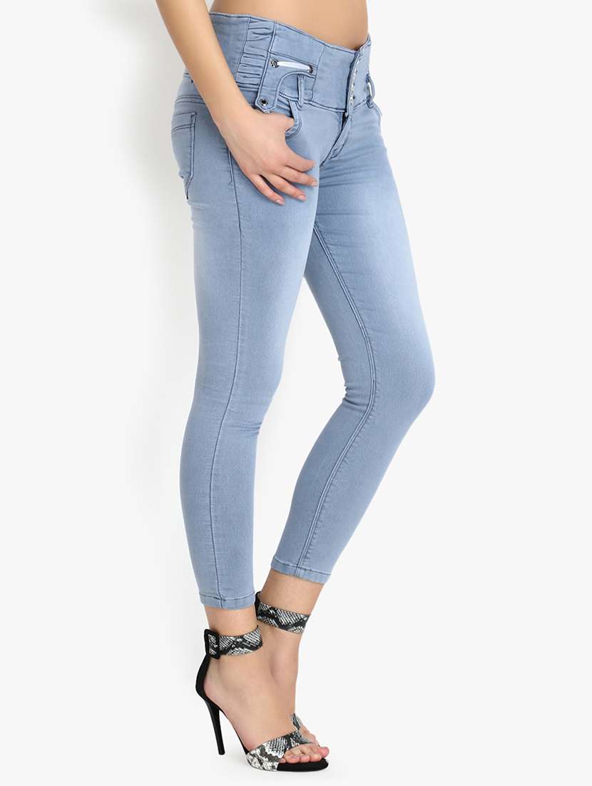 high rise stone washed jeans - 16737070 - Standard Image - 1