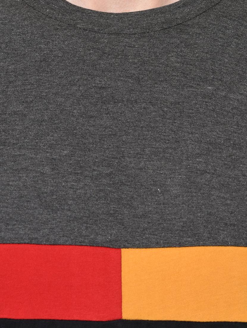 black color block t-shirt - 16738516 - Standard Image - 4