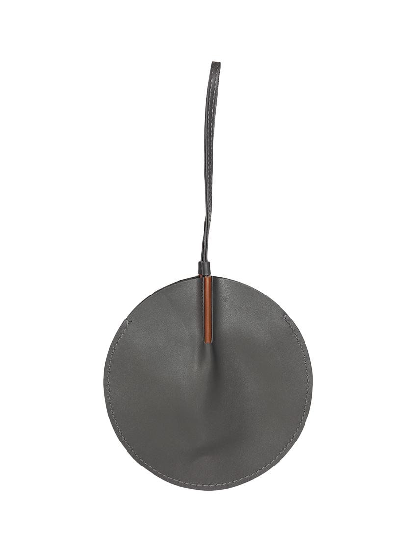 grey leatherette potli - 16738880 -  Standard Image - 1