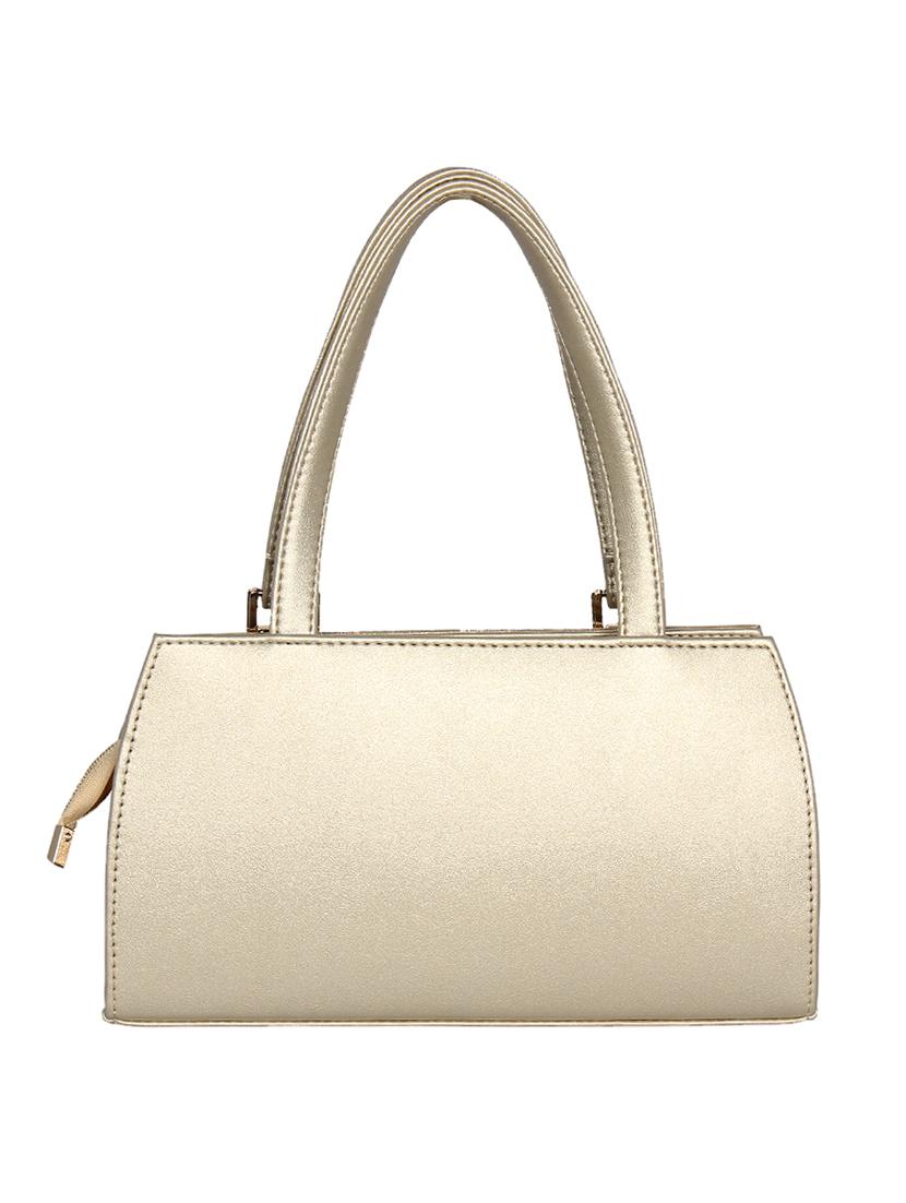 gold leatherette regular handbag - 16738900 -  Standard Image - 1