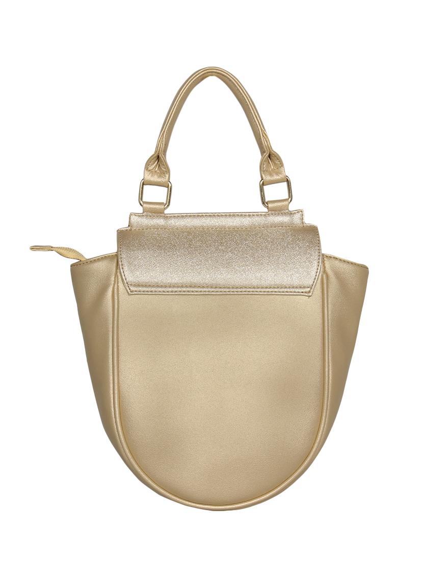 gold leatherette regular handbag - 16738908 - Standard Image - 1