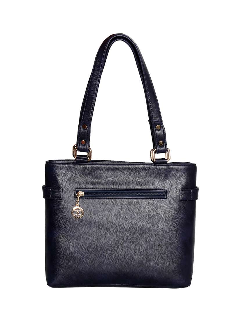 blue leatherette regular handbag - 16738910 -  Standard Image - 1
