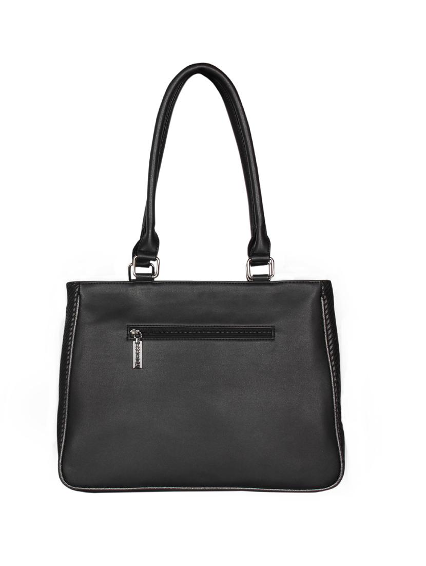black leatherette regular handbag - 16738922 - Standard Image - 1