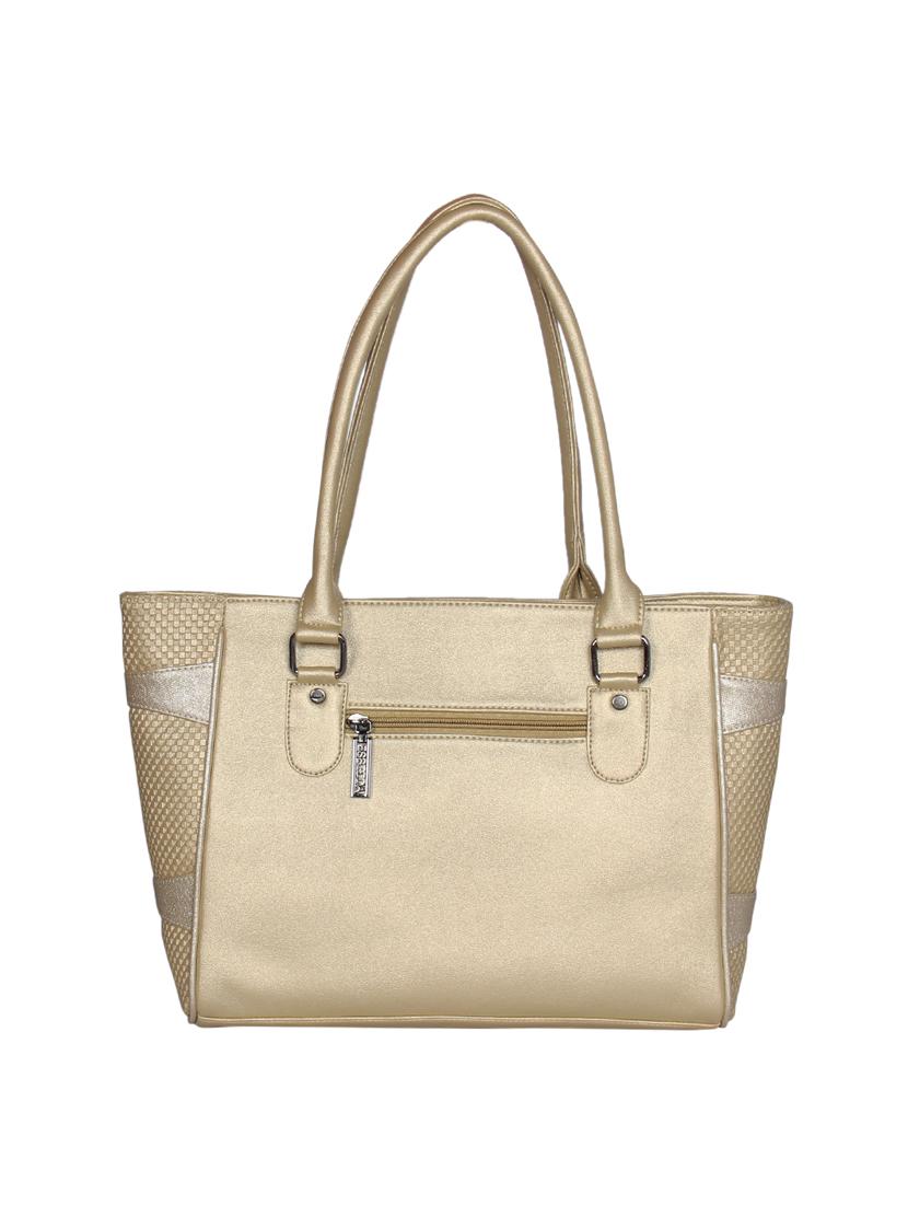 gold leatherette regular handbag - 16738924 -  Standard Image - 1