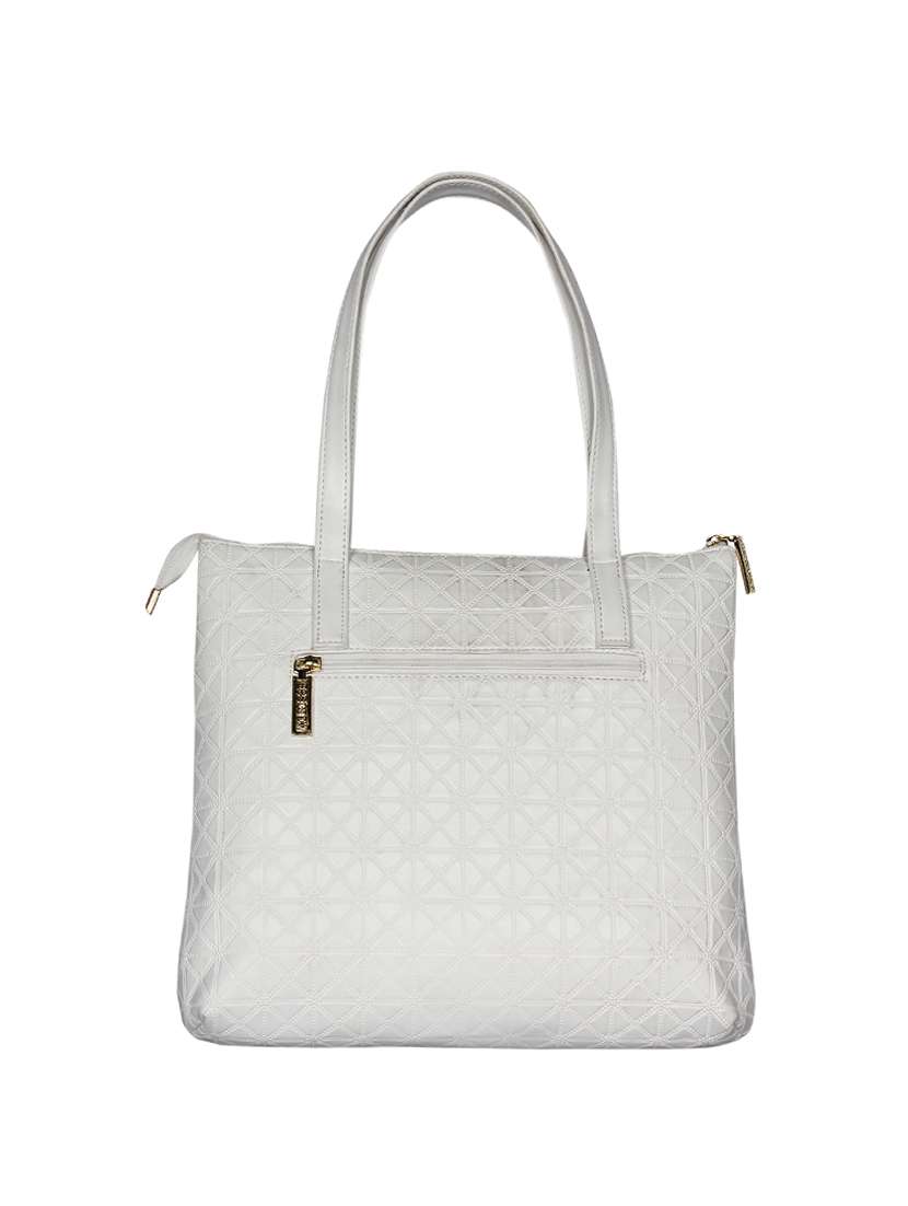 white leatherette regular handbag - 16738936 -  Standard Image - 1