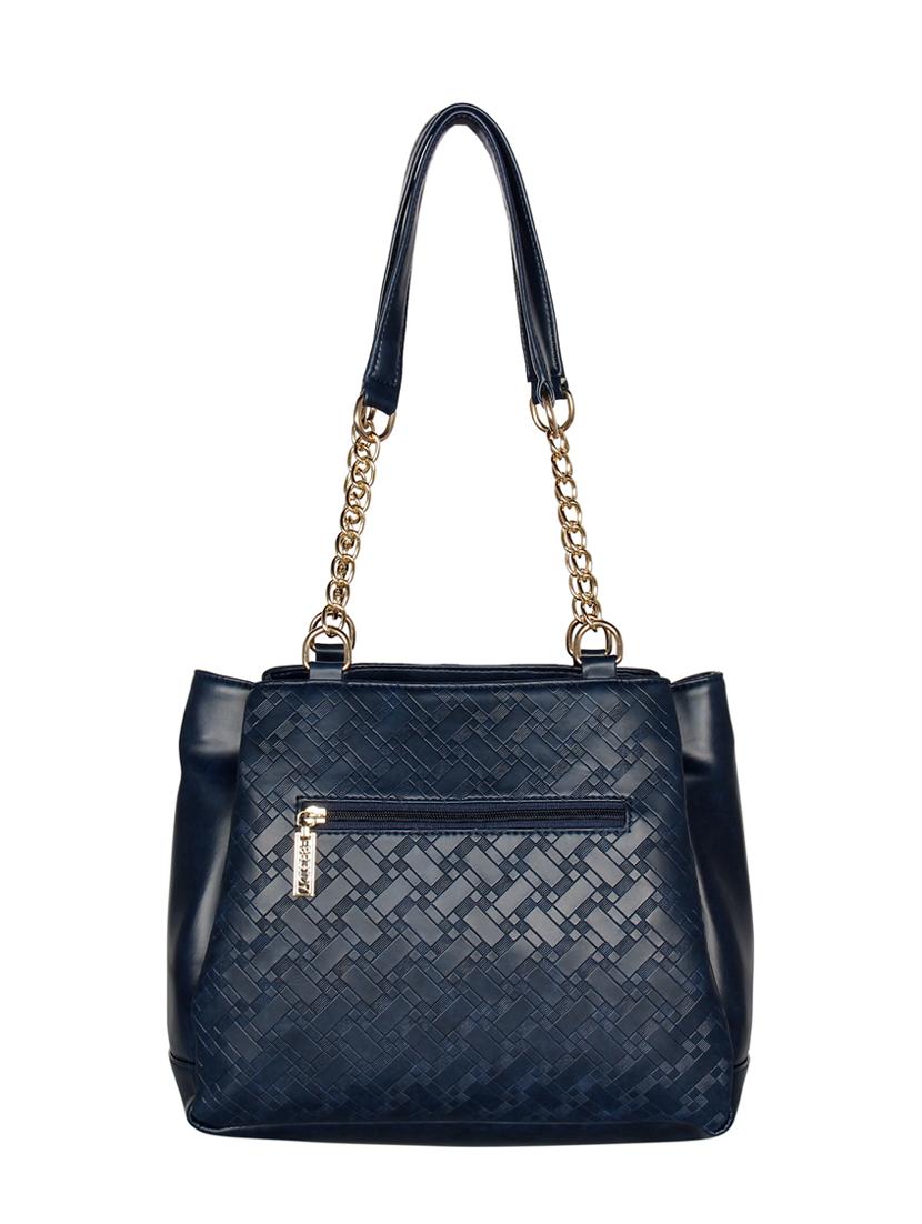 blue leatherette regular handbag - 16738950 - Standard Image - 1