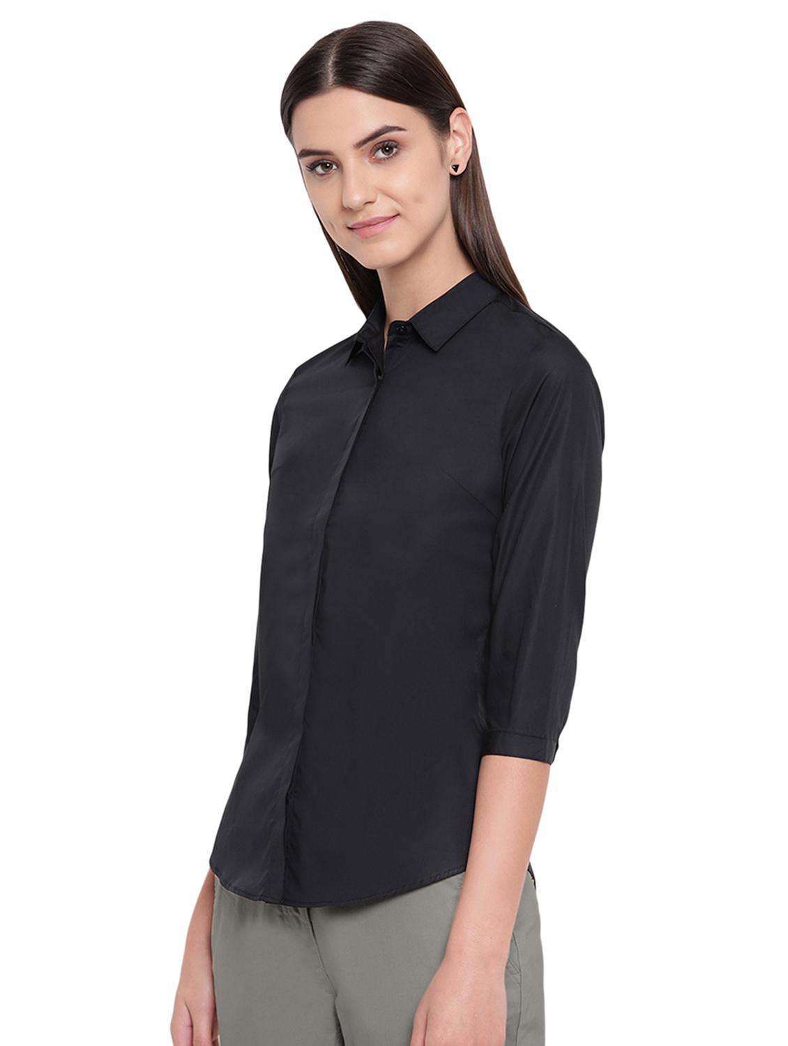 curved hem solid shirt  - 16739123 -  Standard Image - 1