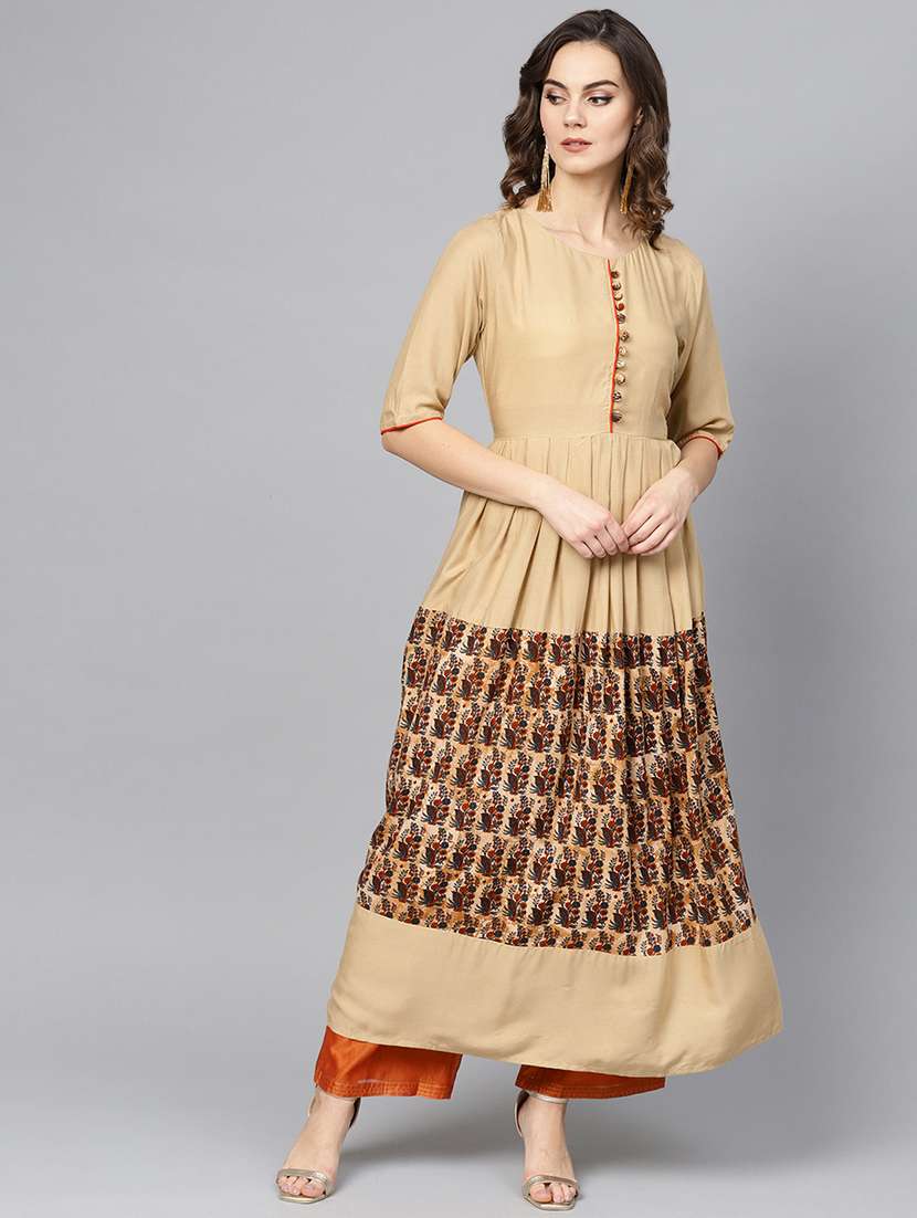 printed anarkali kurta