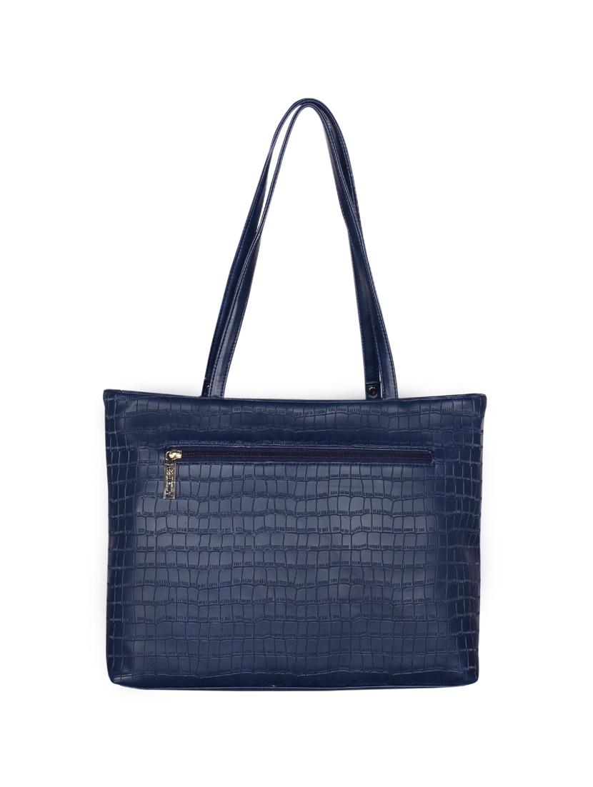 blue leatherette (pu) handbag - 16739345 - Standard Image - 1