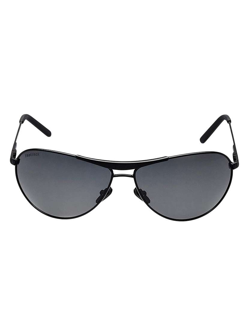 fastrack aviator unisex sunglasses (m062bk1black)