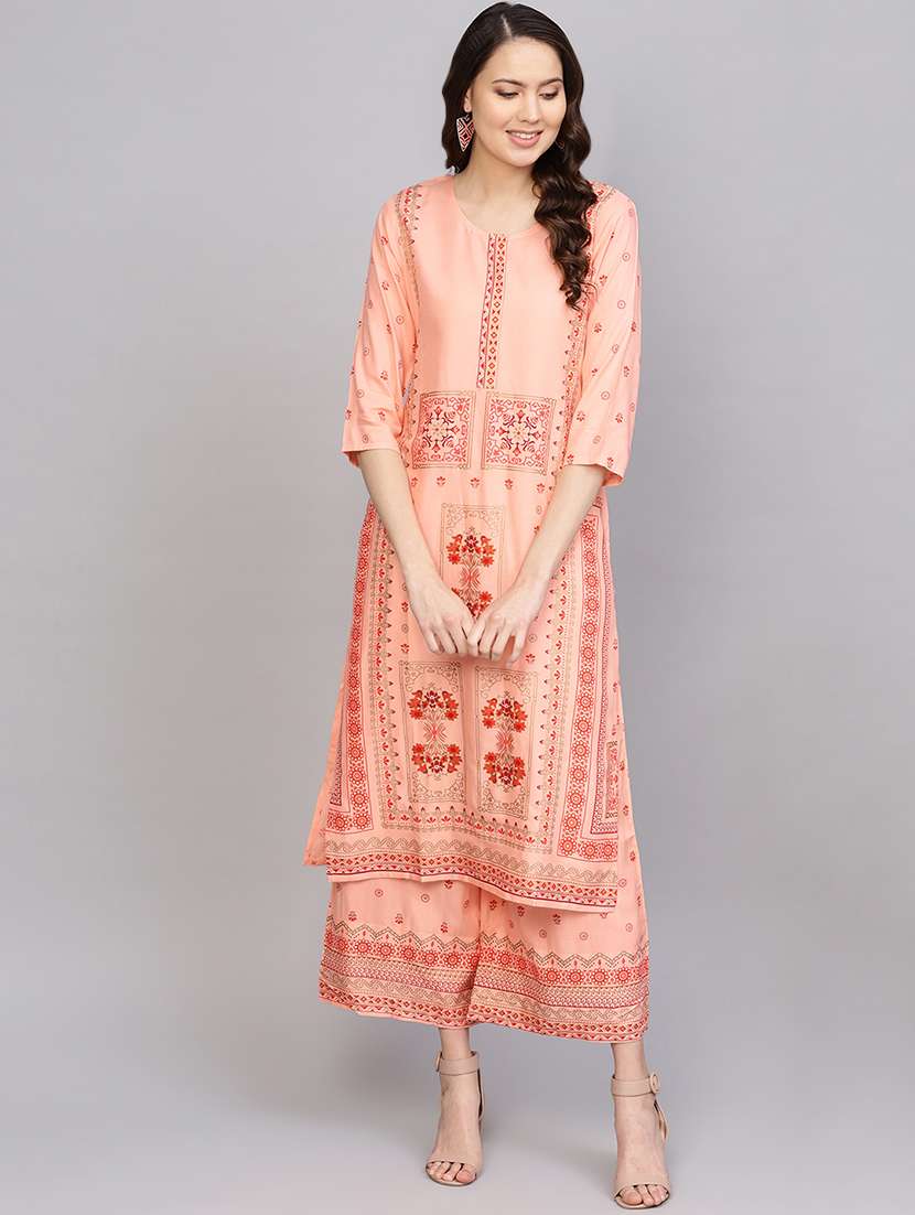 printed kurta palazzo set