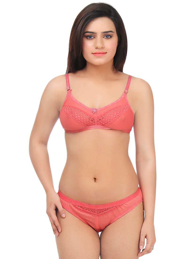 floral patch bra and panty set
