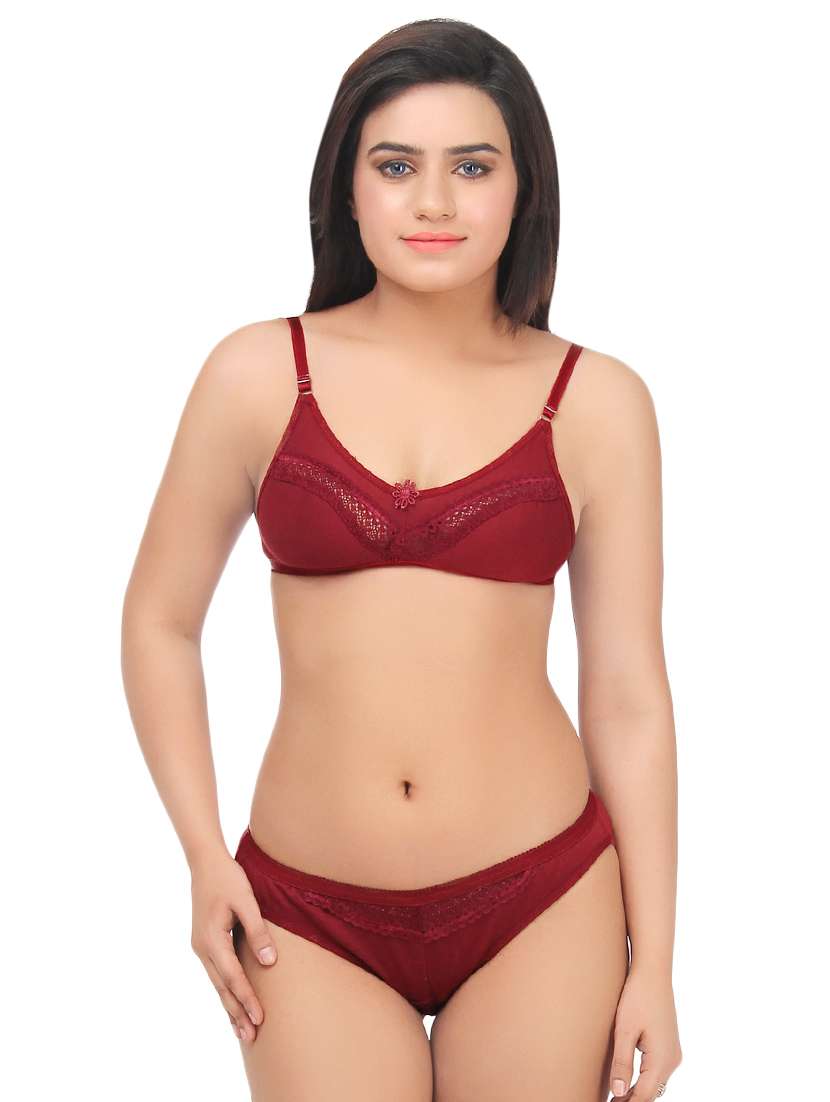 floral patch bra and panty set