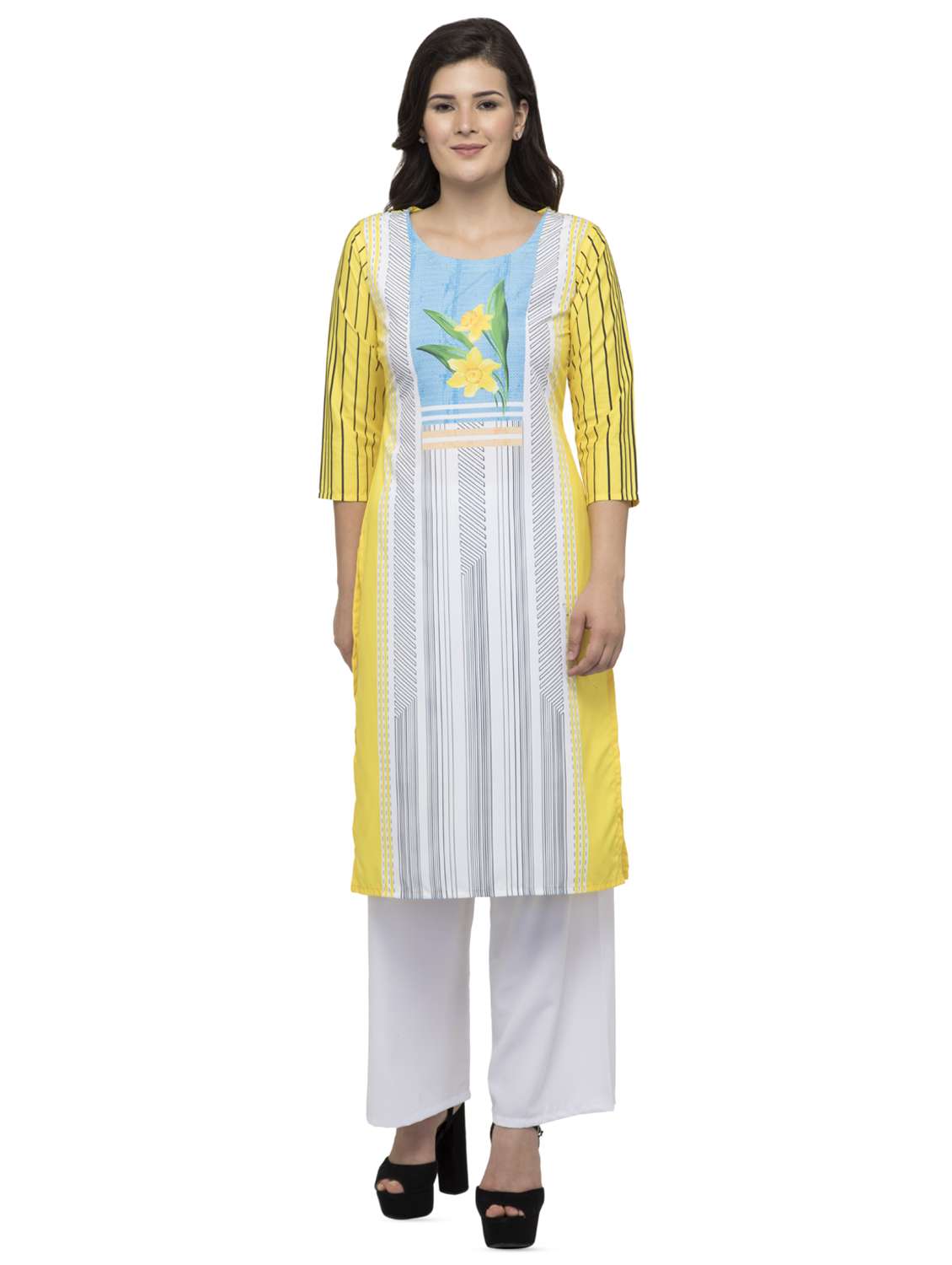 digital printed straight kurta