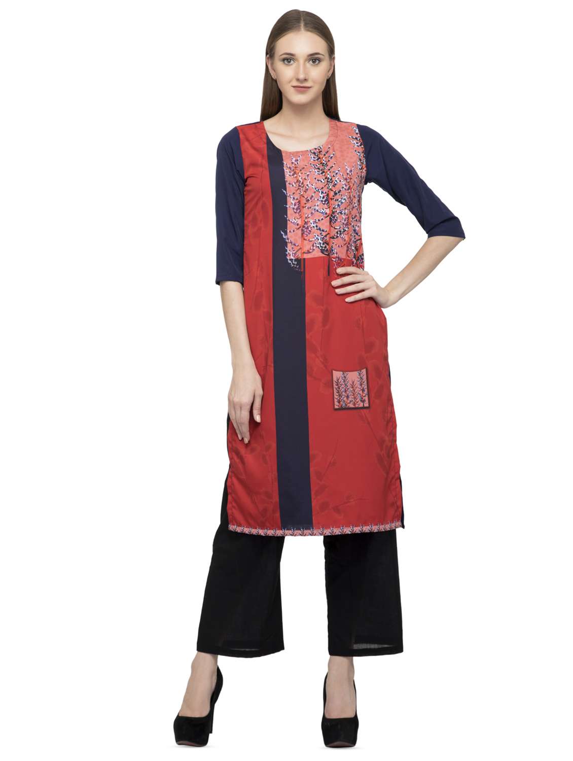 digital printed straight kurta
