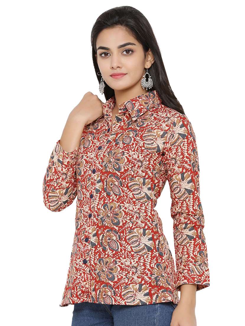long sleeved floral shirt
