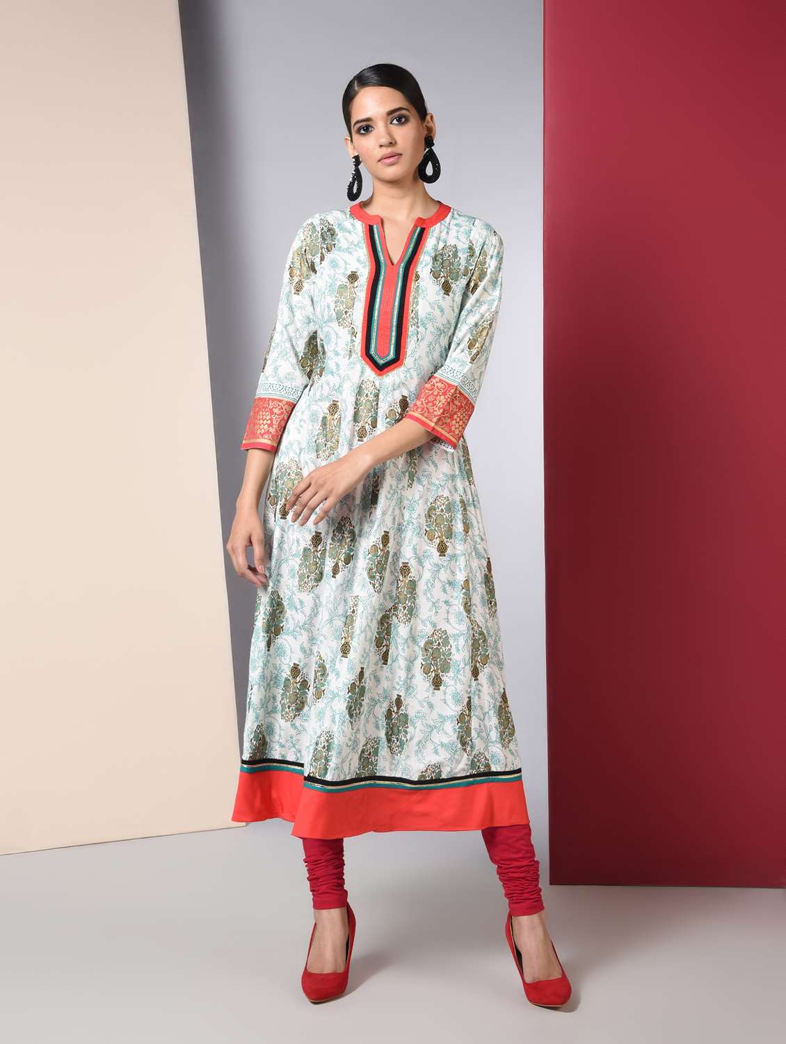 floral anarkali kurta