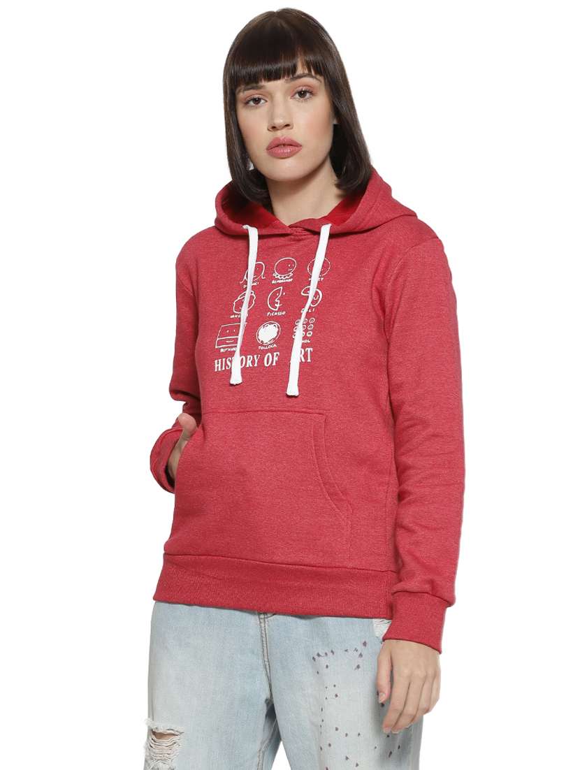 women's chest print sweatshirt