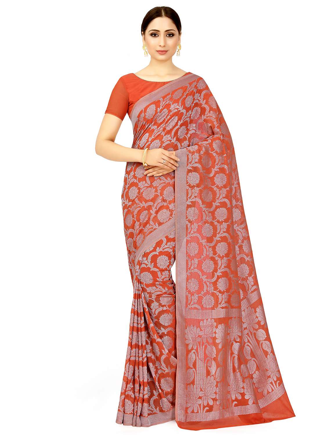 self design banarasi saree