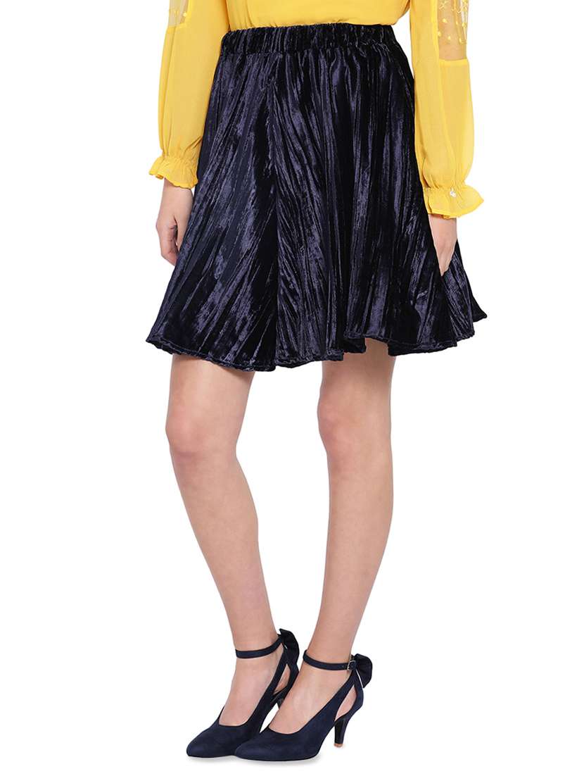 high rise solid a-line skirt - 16750599 - Standard Image - 1